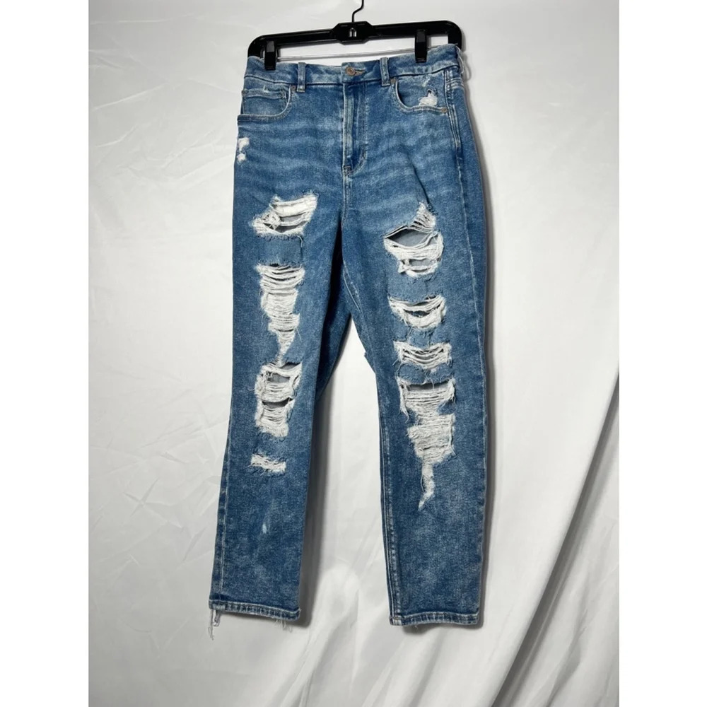 American Eagle Curvy Mom‎ Jeans, Blue, Size 6 X-Short